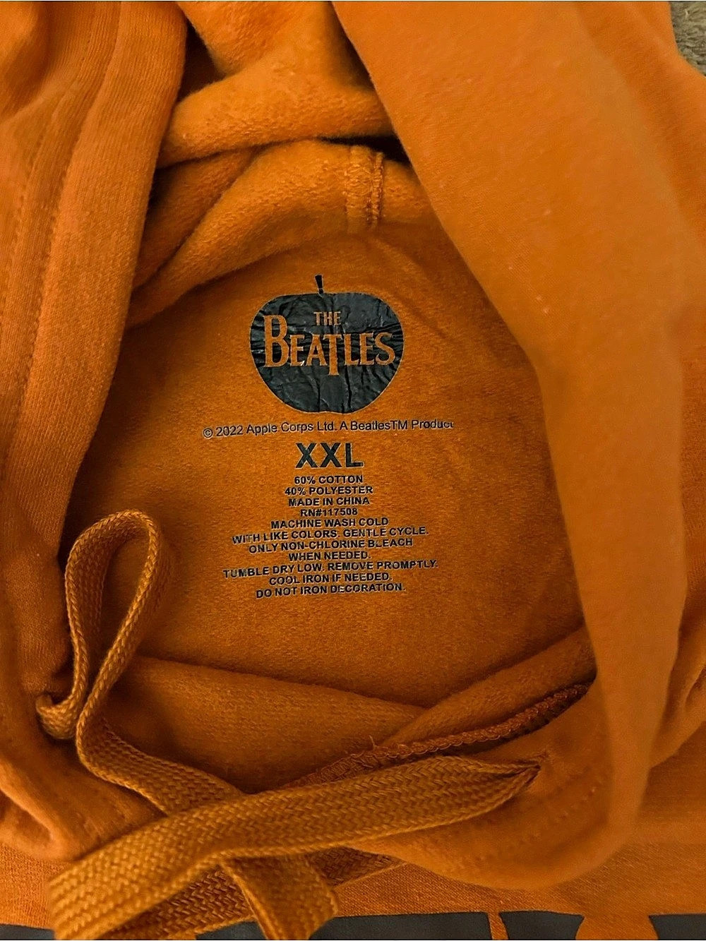 The Beatles Abbey Road Orange Hoodie Graphic Hoodie Orange XL - Picture 2 of 4